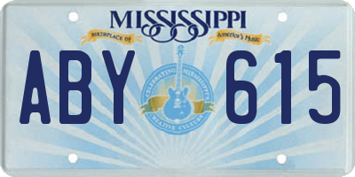 MS license plate ABY615