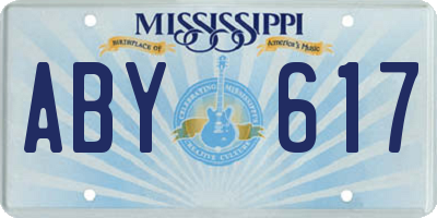 MS license plate ABY617