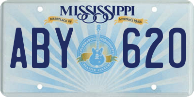 MS license plate ABY620