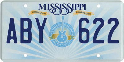 MS license plate ABY622
