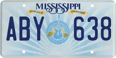 MS license plate ABY638