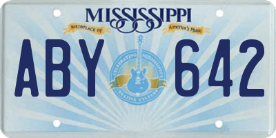 MS license plate ABY642