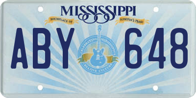 MS license plate ABY648