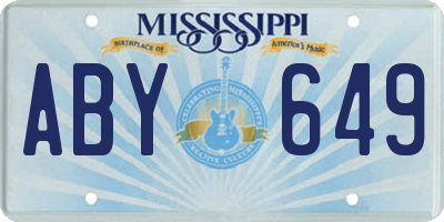 MS license plate ABY649