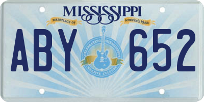 MS license plate ABY652