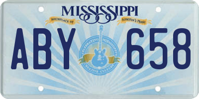 MS license plate ABY658