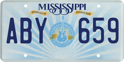 MS license plate ABY659