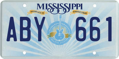 MS license plate ABY661