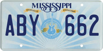 MS license plate ABY662