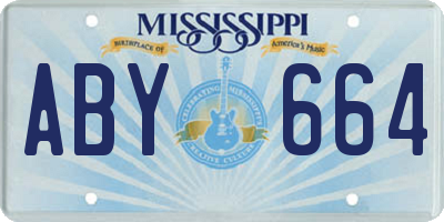 MS license plate ABY664