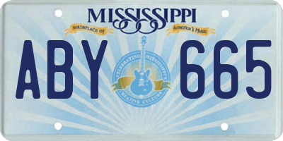 MS license plate ABY665