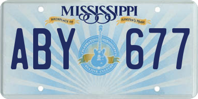 MS license plate ABY677