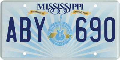MS license plate ABY690