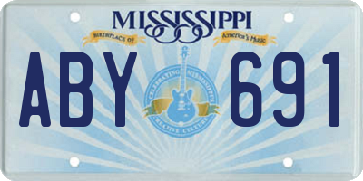 MS license plate ABY691