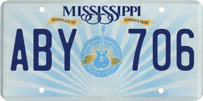 MS license plate ABY706