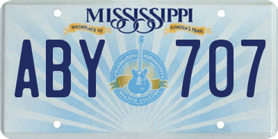 MS license plate ABY707