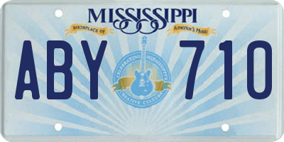 MS license plate ABY710