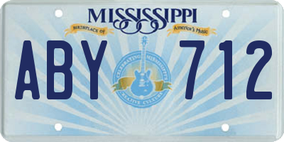 MS license plate ABY712