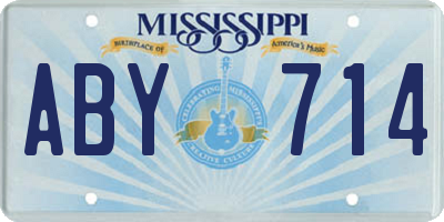 MS license plate ABY714