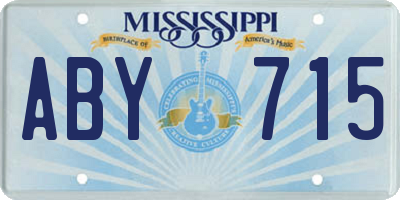 MS license plate ABY715