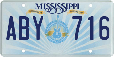 MS license plate ABY716