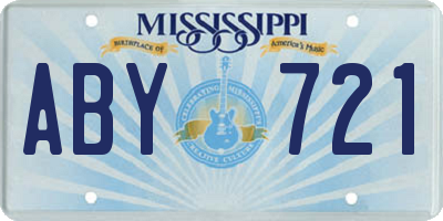 MS license plate ABY721