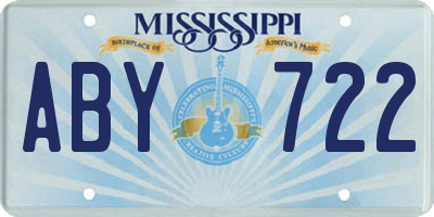 MS license plate ABY722
