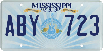 MS license plate ABY723