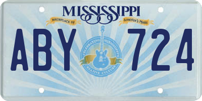 MS license plate ABY724