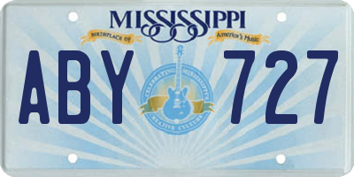 MS license plate ABY727