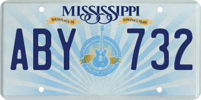 MS license plate ABY732