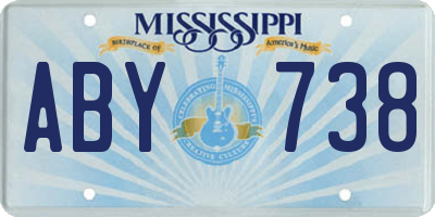 MS license plate ABY738