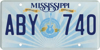 MS license plate ABY740