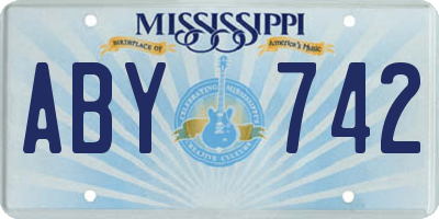 MS license plate ABY742