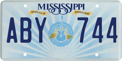MS license plate ABY744