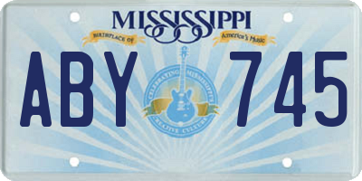 MS license plate ABY745
