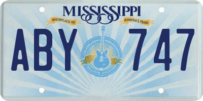 MS license plate ABY747