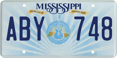 MS license plate ABY748
