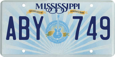 MS license plate ABY749