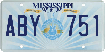 MS license plate ABY751