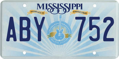 MS license plate ABY752