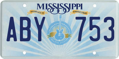 MS license plate ABY753