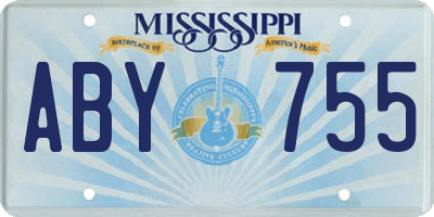 MS license plate ABY755