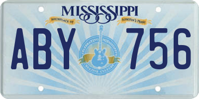 MS license plate ABY756
