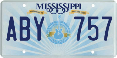 MS license plate ABY757