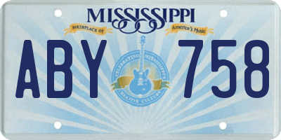 MS license plate ABY758