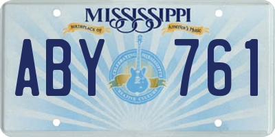 MS license plate ABY761