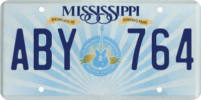 MS license plate ABY764