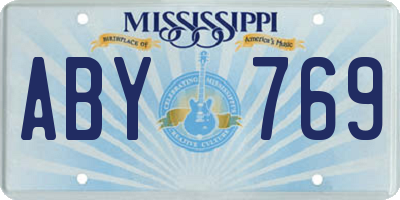 MS license plate ABY769