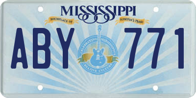 MS license plate ABY771